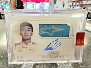2020 Topps Dynasty Formula 1 George Russell Auto Logo Patch Rpa Rookie D 5/10