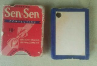 Vintage Sen - Sen Confection Box With Breath Mints American Chicle Co.  Sen Sen