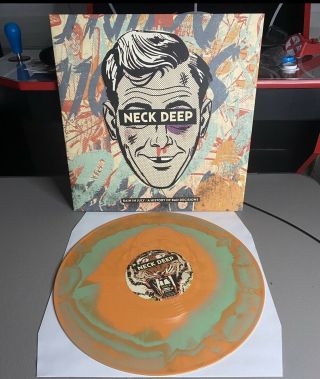 Neck Deep Rain In July / A History Of Bad Decisions Vinyl Lp.  Green/ Orange