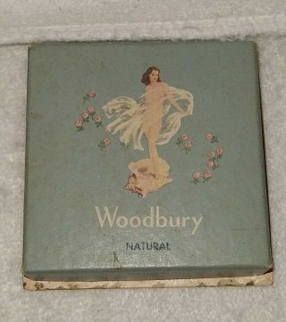 Vintage Woodbury Face Powder Orig Box Natural 1/2 Oz Makeup