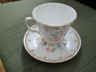 Vintage Royal Winchester Tea Cup & Saucer Pink Roses Bone China England