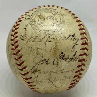 1941 Ny Yankees Team 30x Signed Baseball Joe Gordon Rizzuto Dickey Hof Bas Loa
