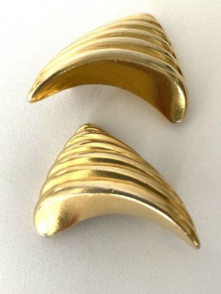 Vintage Yves Saint Laurent YSL Large Clip On Earrings 2
