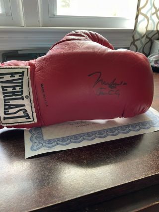 Muhammad Ali W Cassius Clay Rare Autograph Signed Everlast Boxing Glove W