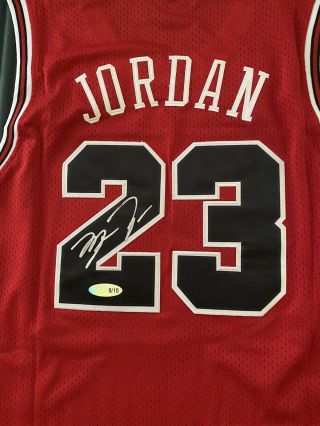 Michael Jordan Signed Chicago Bulls Jersey 23 Red Mj 1984 Flight