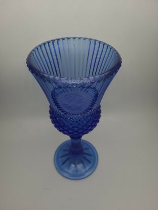 Vintage 1976 Avon Fostoria George Washington Cobalt Blue Goblet Glass 8 
