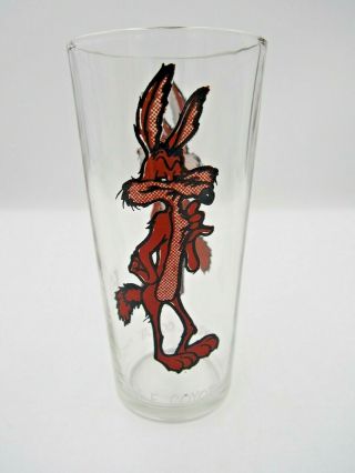 Vintage Wile E Coyote 1973 Pepsi Collector Series Drinking Glass Warner Bros