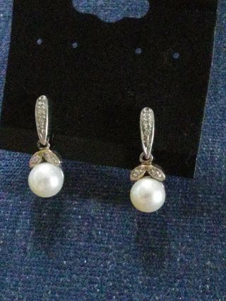 Alwand Vahan Av Sterling Silver & 14k Gold Diamond Chip Pearl Earrings
