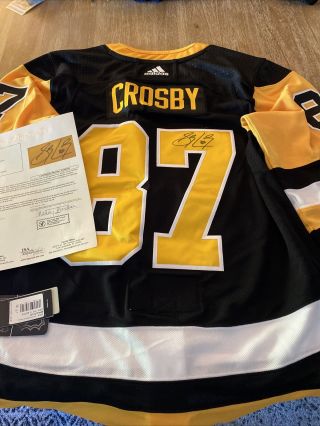 Sidney Crosby Pittsburgh Signed Auto Black Pro Adidas Jersey Jsa