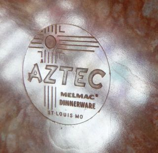 vintage Mid - Century Aztec Melmac Melamine 12 