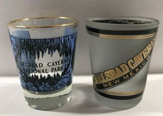 2 - Carlsbad Caverns National Park In Mexico Collectable Shot Glasses