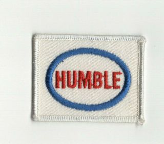 Vintage Old Humble Gasoline Oil Uniform Patch Embroidered Stitched Sew - On