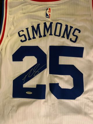 Ben Simmons Philadelphia 76ers Autographed Home Jersey - Uda Adidas Swingman