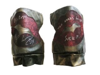 Wwe Billy Gunn Hand Signed Ring Worn Knee Pads With Proof And Dx 2