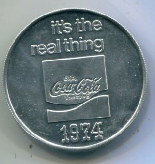 Silver Dollar City Coca Cola Coin 1974.  Size Of A Silver Dolar.