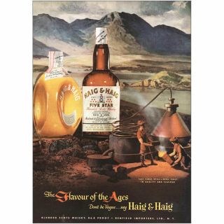 1951 Haig & Haig: Flavour Of The Ages Vintage Print Ad