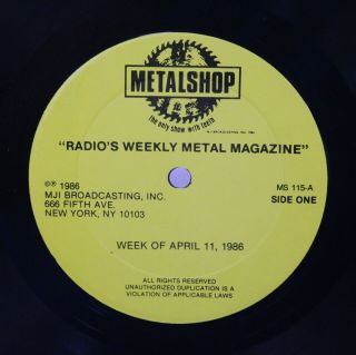 Metalshop Lp Vinyl 115 April 11 1986 Ted Nugent Accept Krokus Led Zeppelin
