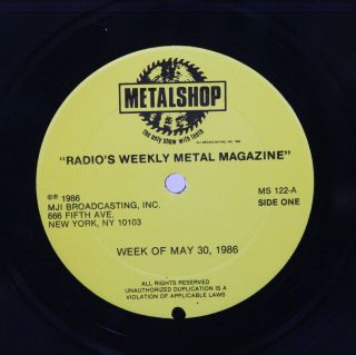 Metalshop Lp Vinyl 122 May 30 1986 Kiss Jimi Hendrix Hear 