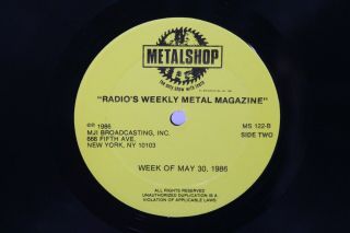 Metalshop LP Vinyl 122 May 30 1986 Kiss Jimi Hendrix Hear ' N ' Aid Scorpians 3