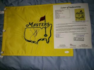 Jordan Spieth Signed Undated Masters Augusta National Pin Flag - Jsa Z38800 Pga