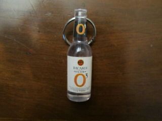 Vintage Bacardi Silver O3 Rum Bottle Opener Key Chain