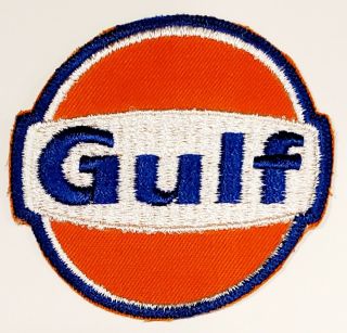 Vintage Old Gulf Gasoline Oil Uniform Patch Embroidered Stitched Sew - On