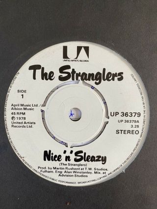 The Stranglers ‘n’ Sleazy 7” Uk Emi Rim Text Variant Up36379