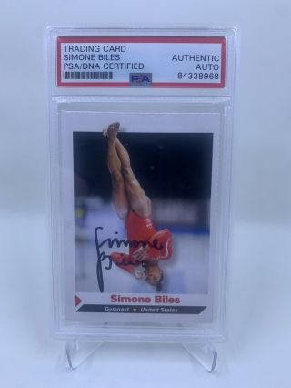Simone Biles Signed Sports Illustrated For Kids Card Ip Auto Psa/dna Olympics