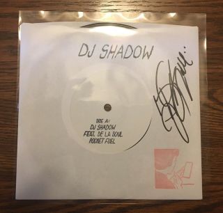 Dj Shadow Rocket Fuel Ft De La Soul Signed 7 " Vinyl Record 2019 1/300 Rappcats