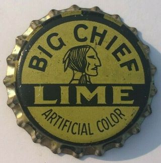 Big Chief Lime Soda Bottle Cap; Coca - Cola Bottling Co.  ; Cork - Lined