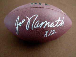 Joe Namath X 12 1969 Ny Jets Sbc Hof Signed Auto Wilson Football Nfl Gridiron