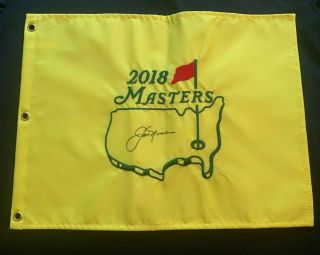 Jack Nicklaus Autographed 2018 Master Pin Flag W/coa