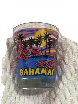 Vintage Shot Glass,  Souvenir Of The Bahamas