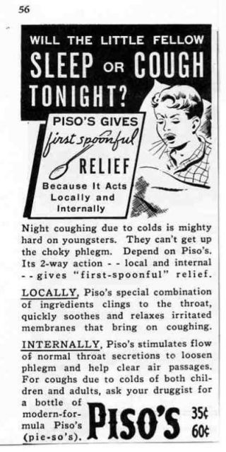 1938 Small Print Ad Of Piso 