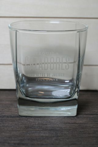 Tequila Cazadores 100 De Agave Bar Glass