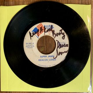 Early Rap Boogie 45 - Deacon Jones - " Jamn " Freedom Records Fd - 5001 Signed