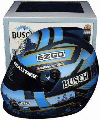 Autographed 2017 Kevin Harvick 4 Busch Beer Team Signed Nascar Mini Helmet