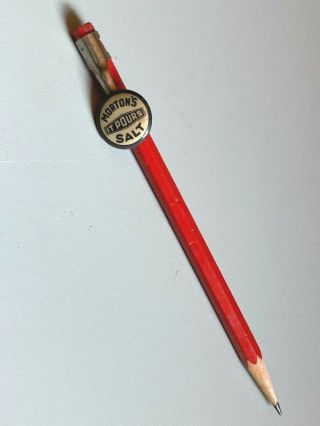 Antique 1920s Pencil Clip Advertising Morton ' s Salt It Pours Lou Fox Chicago 2