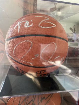 2008 Nba Champs Kevin Garnett And Paul Pierce Autographed Basketball