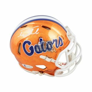 Tim Tebow Autographed Florida Gators Chrome Mini Football Helmet - Bas