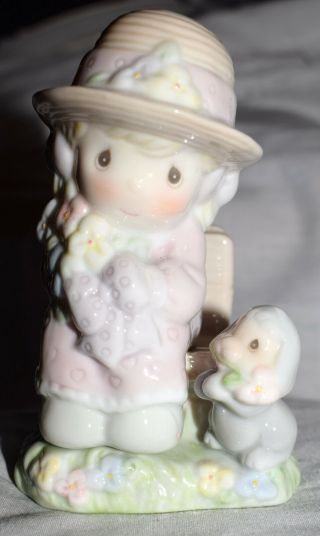 Estate Decorative Salt And Pepper Shakers 1997 Precious Moments Girl On Bench