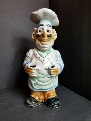 Vintage Mid Century Italian Chef Utensil Holder Ceramic Chef Caddy Tool Holder
