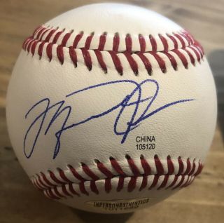 Autographed Michael Jordan Baseball With The Goat