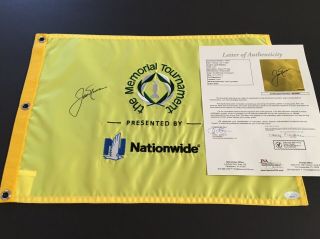 Jack Nicklaus Signed Official Memorial Tournament Flag,  Jsa/loa