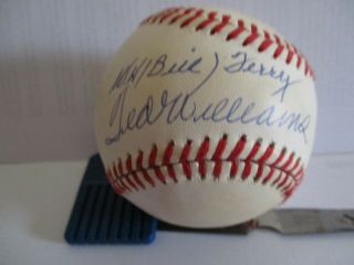 Last 400 Average Hitters Signed Baseball Ted Williams And Bill Terry
