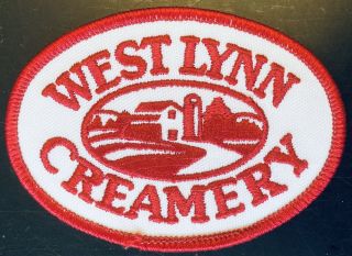 West Lynn Creamery,  Lynn,  Mass.  Dairy Embroidered Uniform Patch