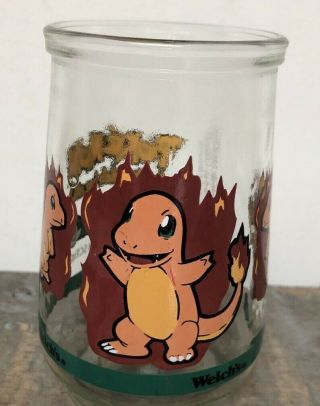 04 Charmander 1999 Pokemon Welch’s Glass Jelly Jar No Lid