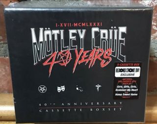 Motley Crue 40th Anniversary Cassette Box 2021 Record Store Day Rsd