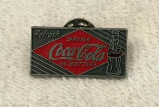 1998 Coca - Cola Pewter Hat / Lapel Pin Coke Drink Coca Cola In Bottles