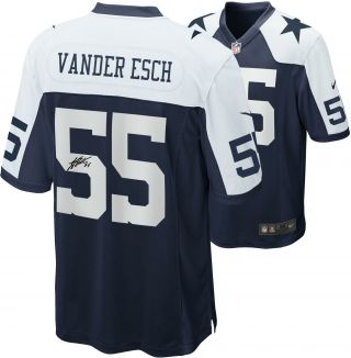 Leighton Vander Esch Dallas Cowboys Autographed Navy Alternate Nike Game Jersey